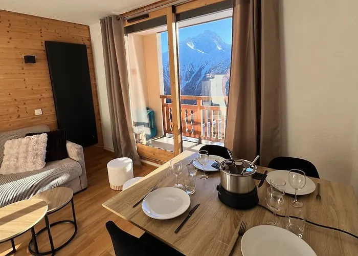 7 Pers 1 Parking Acces Pistes Vue Magnifique * Ле дез Альп